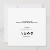 Modern Black White Company Logo. Sociale dank Bedankkaart (Achterkant)