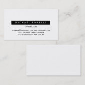 Modern Black White Consultant Visitekaartje (Voorkant / Achterkant)