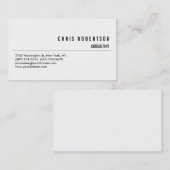 Modern Black White Consultant Visitekaartje (Voorkant / Achterkant)