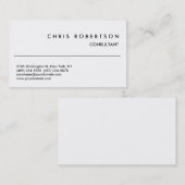 Modern Black White Consultant Visitekaartje (Voorkant / Achterkant)