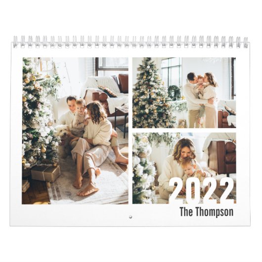 Modern Black White Creëer je eigen foto Kalender (Hoes)