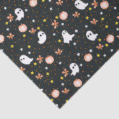 Modern Black White Cute Halloween Boo Ghost Tissuepapier (Detail)