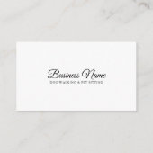 Modern Black & White Cute Silhouette Dog Walking Visitekaartje (Achterkant)