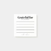 Modern Black & White Daily Grateful Gratitude Note (Voorkant)