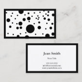 Modern Black & White Dalmatian Spots Visitekaartje (Voorkant / Achterkant)