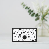 Modern Black & White Dalmatian Spots Visitekaartje (Staand voorkant)