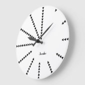 Modern Black White Decor Personalized Wedding Gift Grote Klok (Hoek)