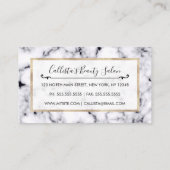 Modern Black White Designer Marble Pattern Afsprakenkaartje (Achterkant)