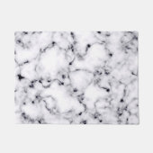 Modern Black White Designer Marble Pattern Deurmat (Voorkant)