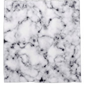 Modern Black White Designer Marble Pattern Douchegordijn (Voorkant)