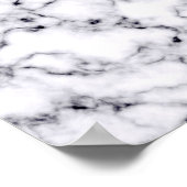 Modern Black White Designer Marble Pattern Poster (Hoek)