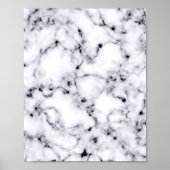 Modern Black White Designer Marble Pattern Poster (Voorkant)