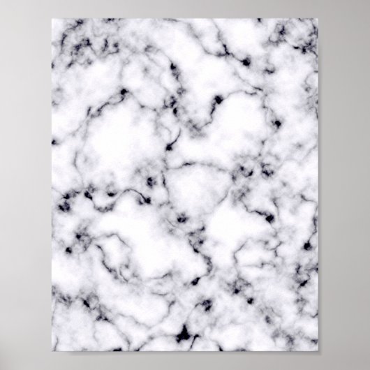 Modern Black White Designer Marble Pattern Poster (Voorkant)