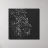 Modern Black & White Digital Letter Art Photo Lion Canvas Afdruk (Voorkant)