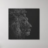 Modern Black & White Digital Letter Art Photo Lion Canvas Afdruk (Voorkant)