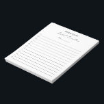 Modern Black White Elegant Simple Habit Tracker Notitieblok<br><div class="desc">Moderne zwarte en witte notitieblok met een eenvoudige lay-out met " habit tracker " in een elegante en schitterende kalligrafie samen met jouw naam,  een regel voor de datum en een checklist.</div>