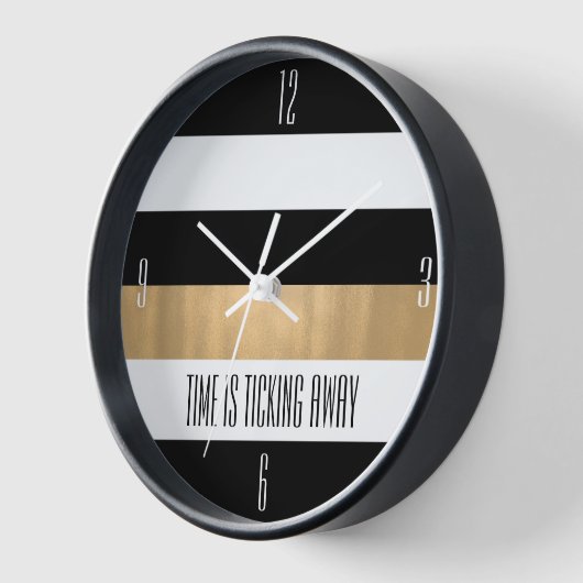 Modern Black White en Gold Striped (Hoek)