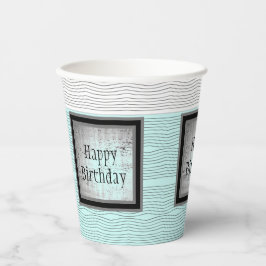 Modern Black White en Grey Patterned Papieren Bekers