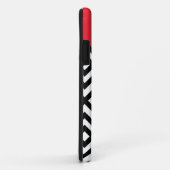 Modern Black White en Red Chevron Pattern Case-Mate iPhone Case (Achterkant/rechts)