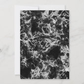 Modern Black, White en Silver Marble Birthday Kaart (Achterkant)
