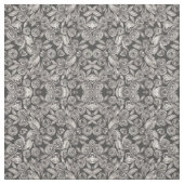 Modern Black White Floral Waterverf Pattern Stof (Swatch)