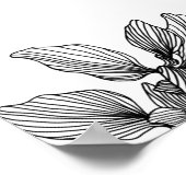 Modern Black & White Foliage Welcome Weddenschap Poster (Hoek)