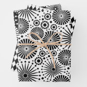 Modern Black White Geometric Starburst Harlequin Inpakpapier Vel (In situ)