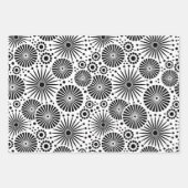 Modern Black White Geometric Starburst Harlequin Inpakpapier Vel (Voorkant)