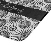 Modern black white geometric starburst Name  Snijplank (Hoek)