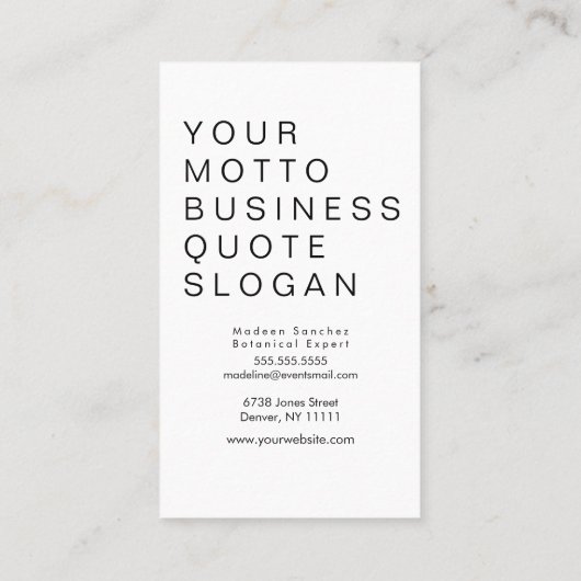 Modern Black White Geometrical Shapes Lines Visitekaartje (Achterkant)