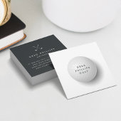 Modern Black & White Golf Pro of Instructor Vierkante Visitekaartje