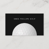 Modern Black & White Golf Pro of Instructor Visitekaartje (Voorkant)