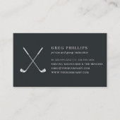 Modern Black & White Golf Pro of Instructor Visitekaartje (Voorkant)