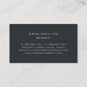 Modern Black & White Golf Pro of Instructor Visitekaartje (Achterkant)