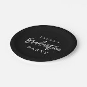 Modern Black White Graduation Party Paper Bord (Gekanteld)