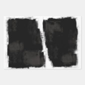 Modern Black White Grey Rustic Abstract Inpakpapier Vel (Voorkant)
