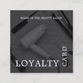 Modern Black White Hair Salon Loyalty (Voorkant)