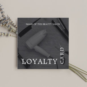 Modern Black White Hair Salon Loyalty