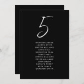 Modern Black White Hand Lettered Script Wedding (Voorkant / Achterkant)