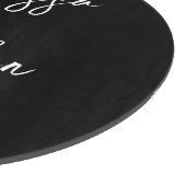 Modern Black White Hand Lettered Script Wedding Snijplank (Hoek)