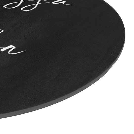 Modern Black White Hand Lettered Script Wedding Snijplank (Hoek)