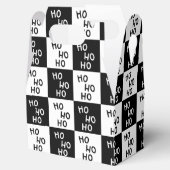 Modern Black White Ho Ho Santa Laugh Christmas Bedankdoosjes (Geopend)