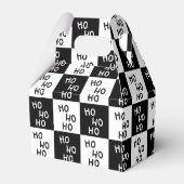 Modern Black White Ho Ho Santa Laugh Christmas Bedankdoosjes (Voorkant Zijde)