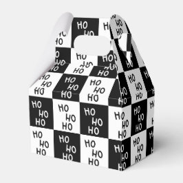 Modern Black White Ho Ho Santa Laugh Christmas Bedankdoosjes