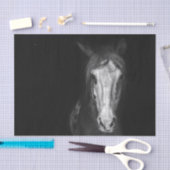 Modern Black White Horse Tissuepapier (Craft)