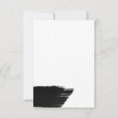 Modern Black + White Ink Wedding Detail Enclosure Kaart (Achterkant)