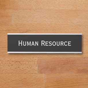 Modern Black White Kantoor Room Department Name Deurbordje