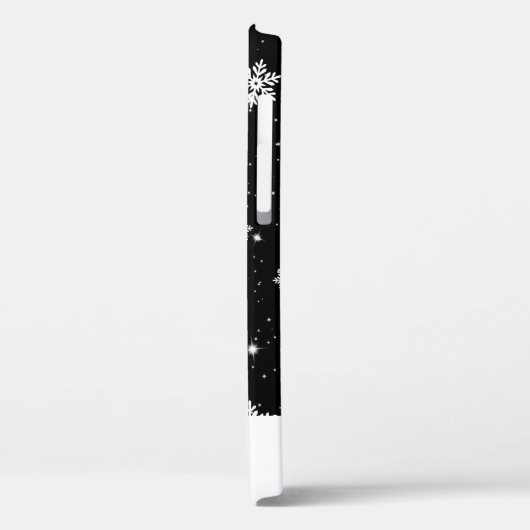 Modern Black White-kerstsnowflake-patroon Case-Mate iPhone Case (Achterkant / Links)