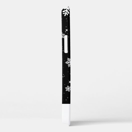 Modern Black White-kerstsnowflake-patroon Case-Mate iPhone Case (Achterkant / Rechts)