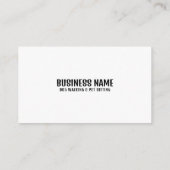 Modern Black & White Man Silhouette Dog Walking Visitekaartje (Achterkant)